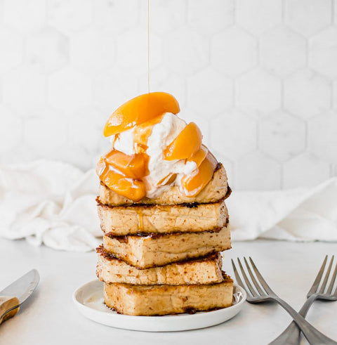 Vegan Peaches & Cream French Toast