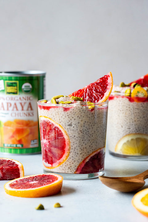 Papaya Blood Orange Chia Pudding