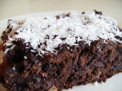 Dark Chocolate Coconut Almond Brownies