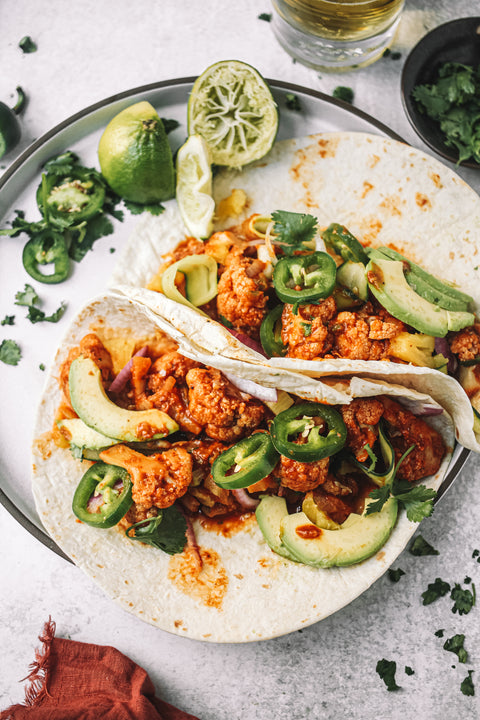 Spicy Vegan Cauliflower Al Pastor Tacos