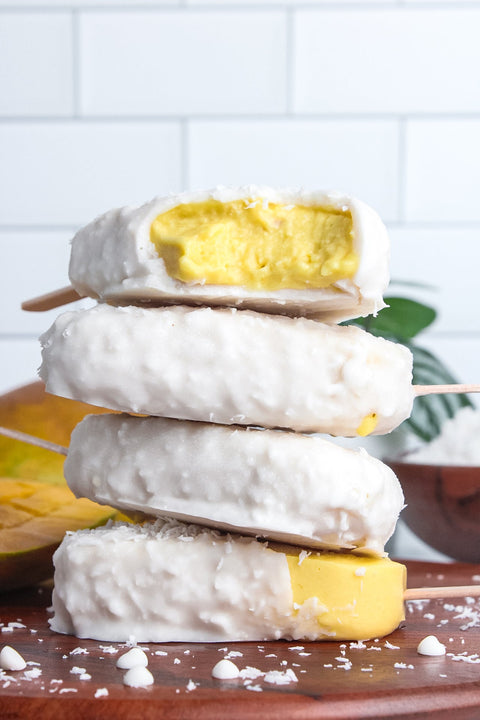 Mango Coconut Ice Cream Bars