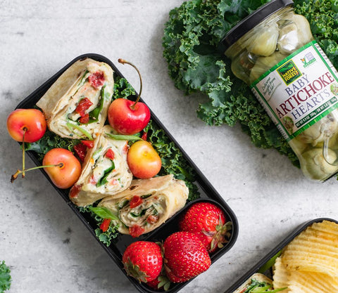 Vegan Artichoke Dip Tortilla Pinwheels