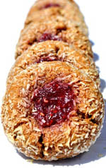Coconut Nut Berry Thumbprint Cookies (Vegan & GF)