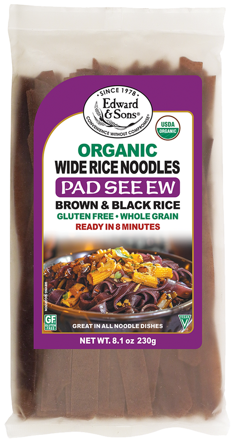 Edward & Sons® Organic Wide Rice Noodles Pad See Ew Brown & Black Rice
