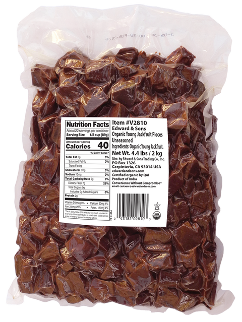 Edward & Sons® Organic Unseasoned Young Jackfruit Pieces - Bulk