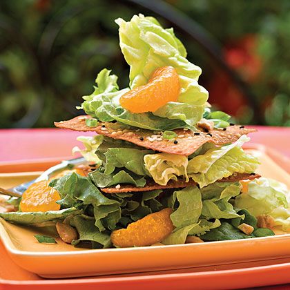 Mandarin Orange Crispy Salad Stack