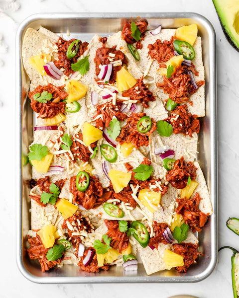 Vegan BBQ Jackfruit Nachos