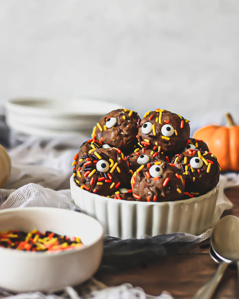 Halloween Monster Peanut Butter Energy Balls