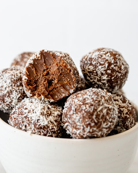 No Bake Chocolate Banana Flour Bites