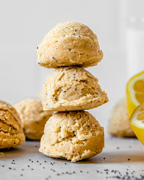 Vegan Lemon Poppy Seed Protein Bites