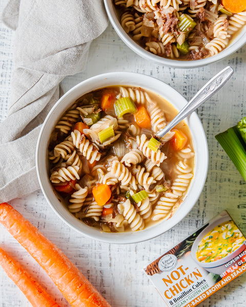 Vegan Not-Chick'n Noodle Soup