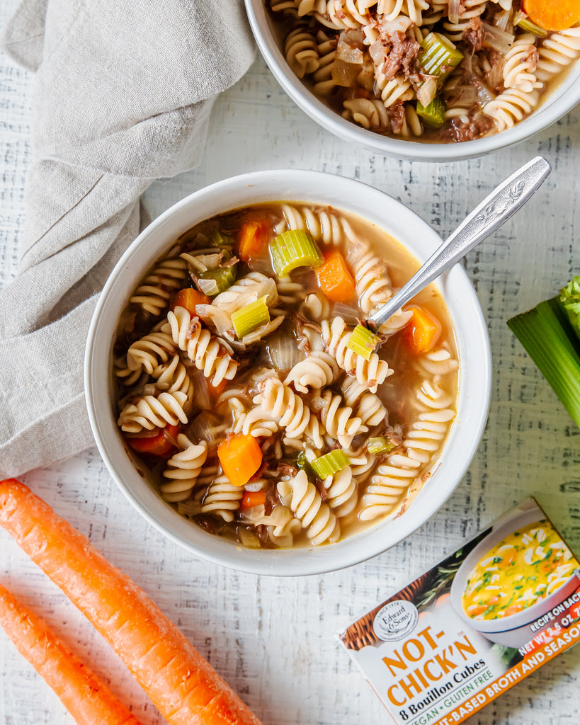 Vegan Not-Chick'n Noodle Soup – Edward & Sons Trading Co.