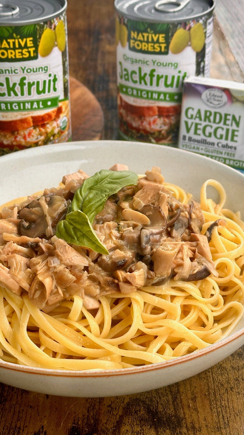 Vegan Jackfruit Mushroom Stroganoff