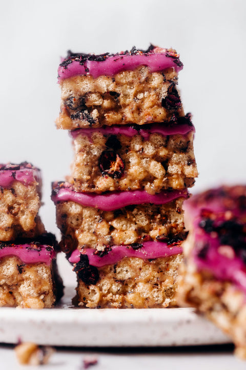 Vegan Blueberry Rice Crispy Treats