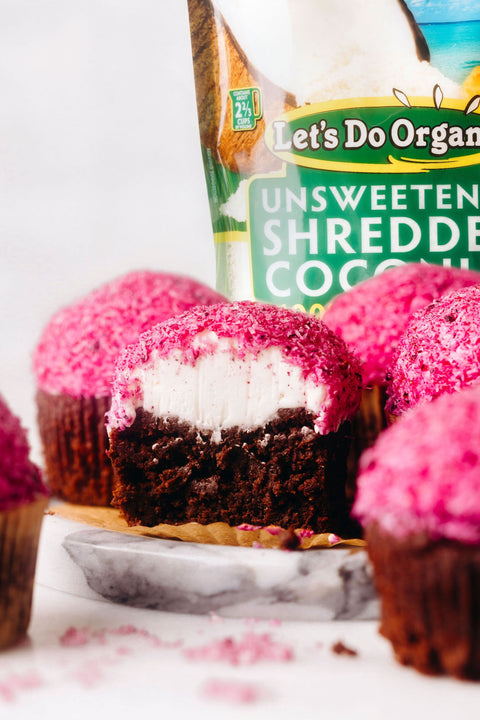 Healthier Vegan Snoball Cupcakes