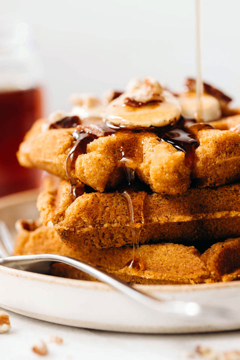 Vegan Pumpkin Spice Waffles