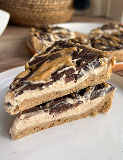 Vegan Snickers Protein Ice Cream Cake