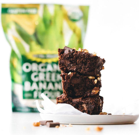 Paleo Vegan Banana Flour Brownies