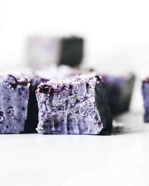 No-Bake Vegan Blueberry Fudge