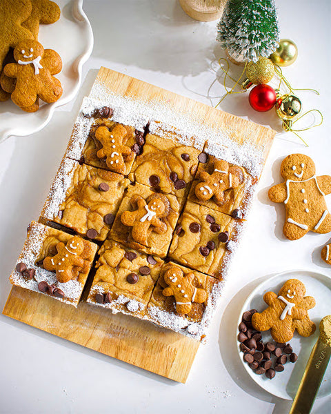 Vegan Gingerbread Cheesecake Brownies