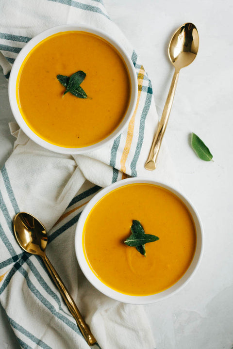 Vegan Creamy Pumpkin Sage Soup