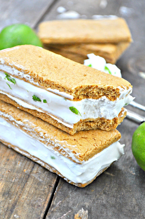 Vegan Key Lime Pie Ice Cream Sandwiches