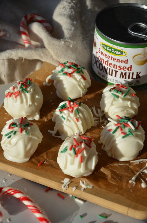 Vegan Coconut Snowball Truffles