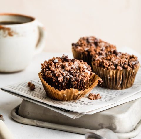 Vegan Chocolate Streusel Muffins