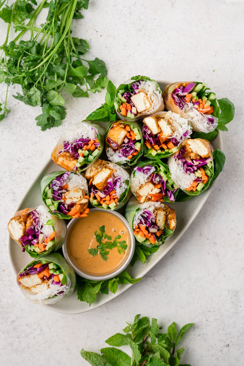 Vegan Hoisin Tofu Spring Rolls