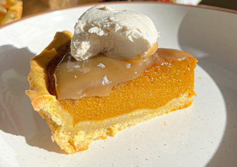 Vegan Salted Caramel Pumpkin Pie