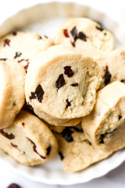 Chocolate Chip Cranberry Shortbread Cookies