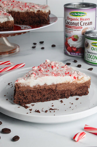 Vegan Peppermint Mocha Mousse Cake