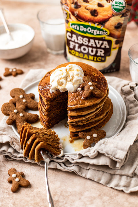 Paleo Vegan Gingerbread Pancakes