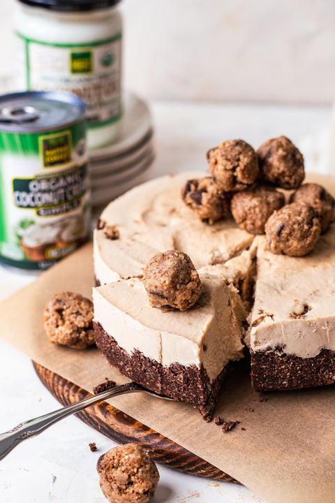 Vegan Cookie Dough Cheesecake