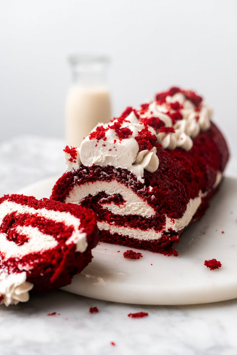 Vegan Red Velvet Cake Roll