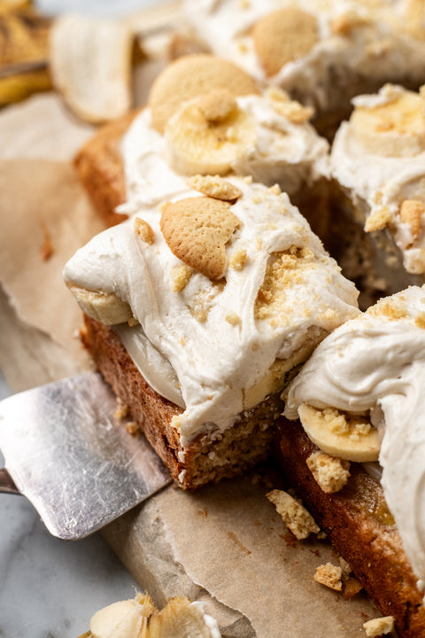 Vegan Banana Pudding Sheet Cake