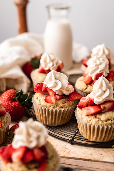 Vegan Strawberry Shortcake Cupcakes