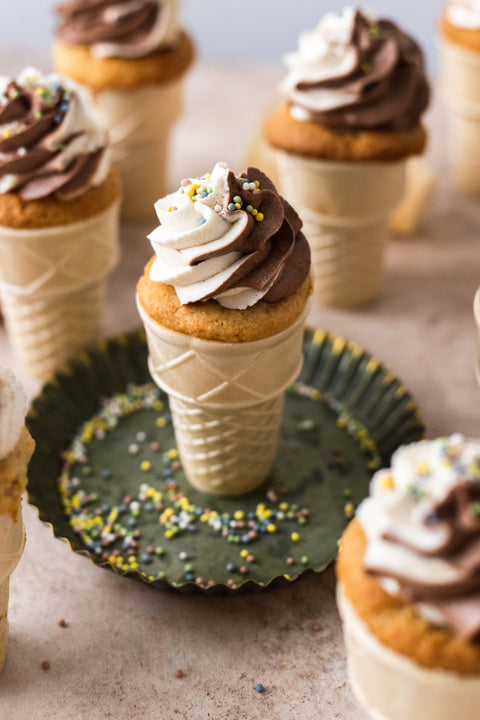 Vegan Ice Cream Cone Cupcakes