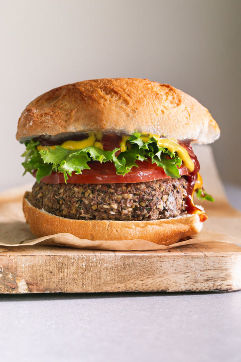 Vegan Jackfruit Portobello Chickpea Burgers