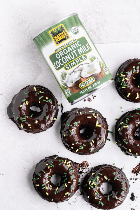 Vegan Gluten-Free Mint Chocolate Doughnuts