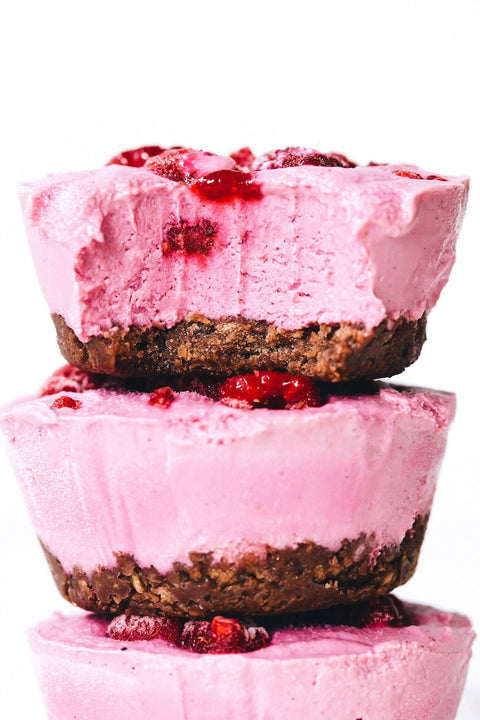 No-Bake Raspberry Cheesecakes