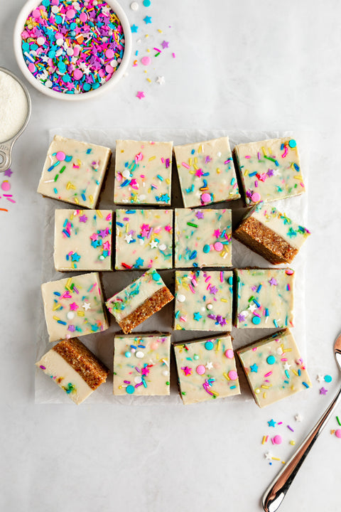 Vegan Funfetti Cheesecake Bars