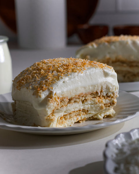 No-Bake Dairy-Free Coconut Cake
