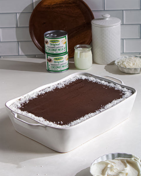 No-Bake Coconut Bounty Bar Cake