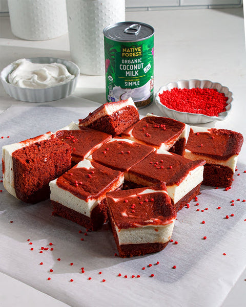 Dairy-Free Red Velvet Cheesecake Brownies