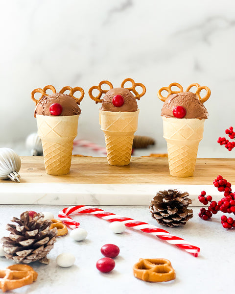 Gluten-Free Rudolph Ice Cream Cones