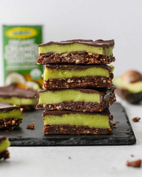 Chocolate Avocado Coconut Cream Bars