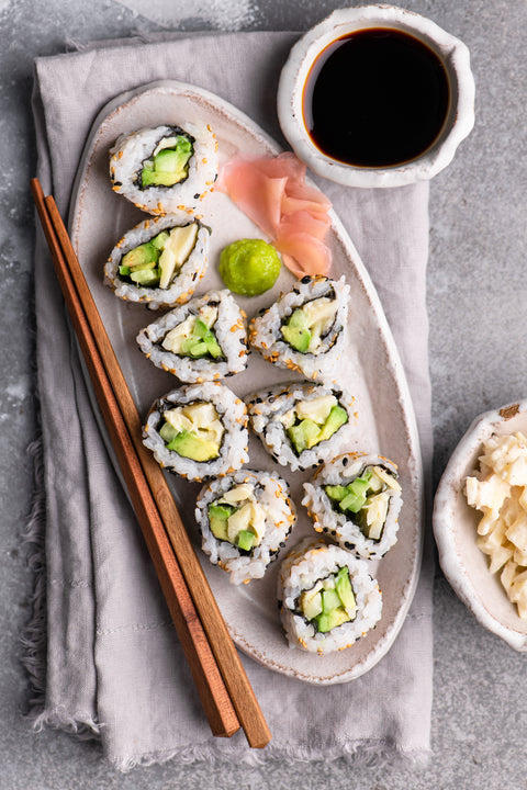 Vegan Hearts of Palm California Rolls