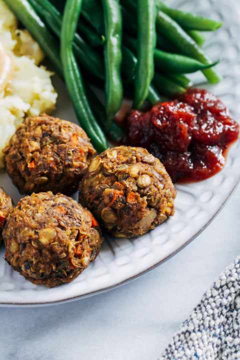 Vegan Thanksgiving Meatballs