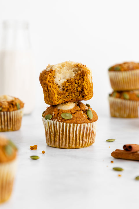 Dairy-Free Pumpkin Cream Cheese Muffins
